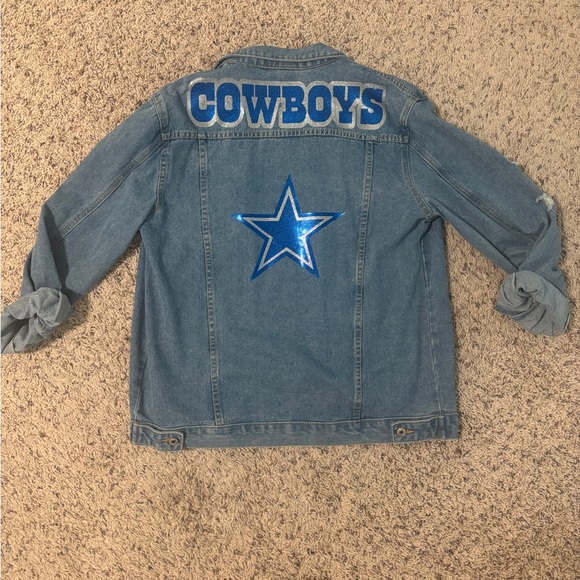 Blue jean jacket size extra large cowboys - Picture 2 of 2